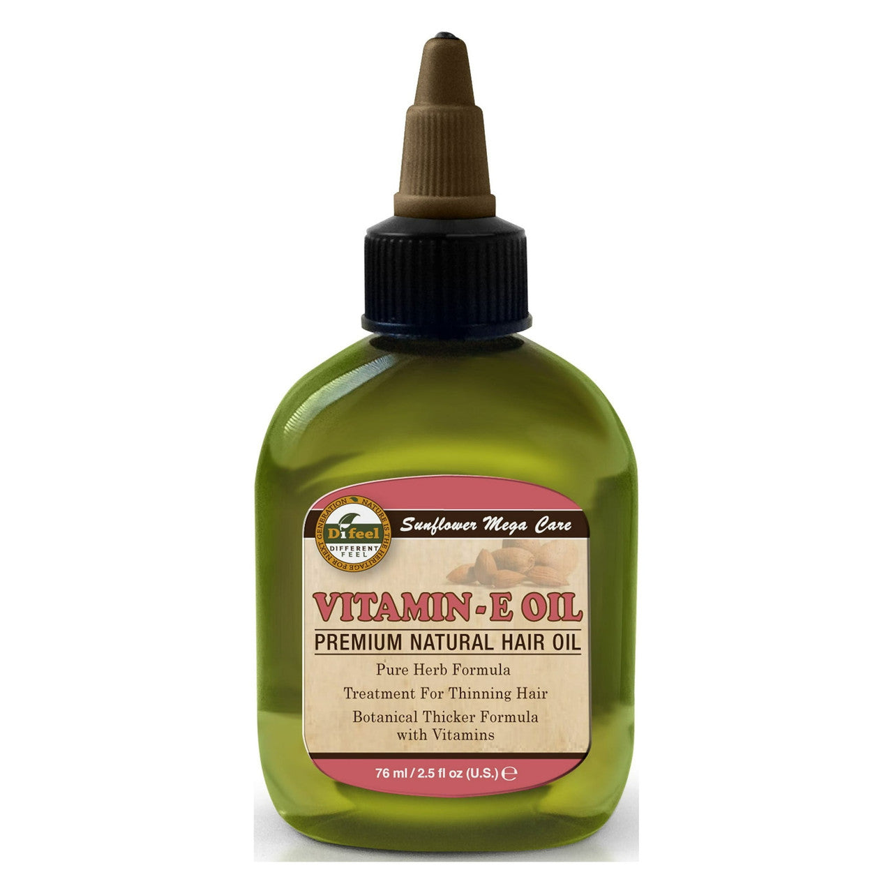 Vitamin E Oil Premium Natural Hair Oil By Difeel, 2.5 Oz